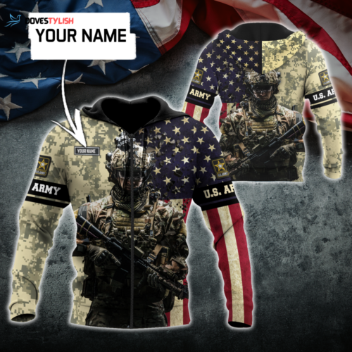 Custom name British Army Camo 3D Design print shirts