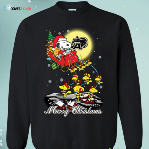 Air Force Falcons Santa Claus & Snoopy Christmas Sweatshirt – Festive Sleigh Design