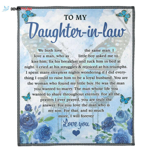 Daughter Gift Blanket: Butterfly Love You Are My Sunshine – From Mom