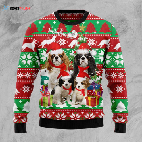 Golden Retriever Santa Hat Ugly Christmas Sweater: Festive Canine Apparel
