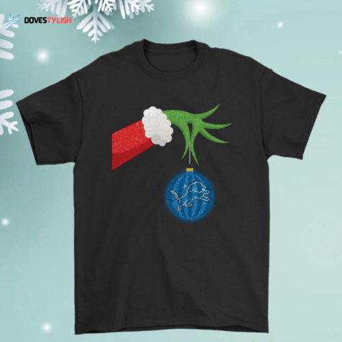 Cheer on the Detroit Lions with The Grinch Christmas Decoration Shirt