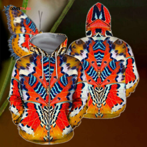 Colorful Butterfly 3D All Over Hoodie – Vibrant NM Prints