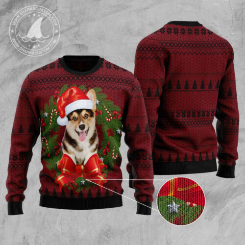 Corgi Wreath D2610 Ugly Christmas Sweater – Perfect Gift for Christmas Noel Malalan Signature