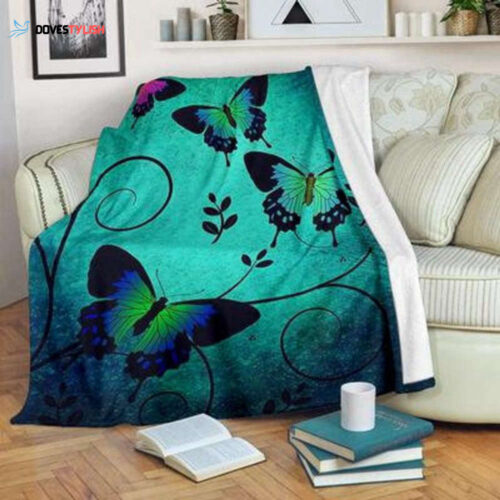 Cozy & Colorful Butterfly Blanket – Perfect for All Ages & Seasons
