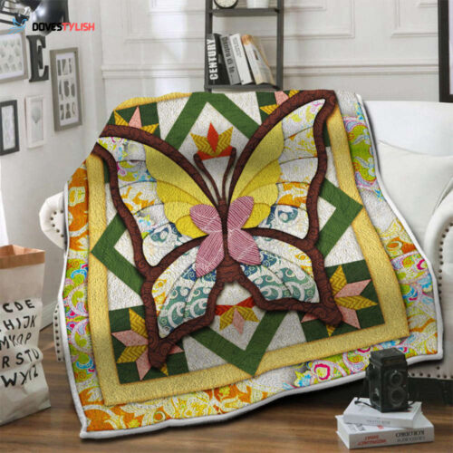 Cozy Butterfly Fleece Blanket – Stylish & Warm for Ultimate Comfort