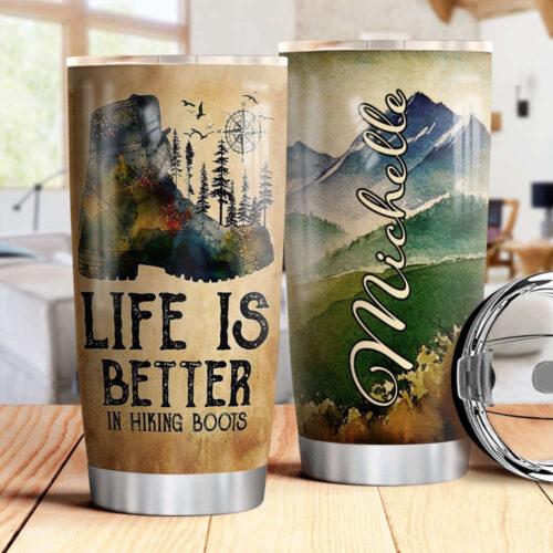 Custom Hiking Stainless Steel Tumbler – Personalized Outdoor Adventure Cup