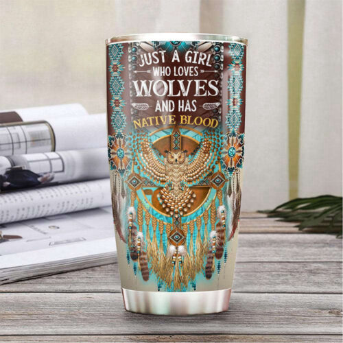 Custom Native American Stainless Steel Tumbler – Personalized Gift