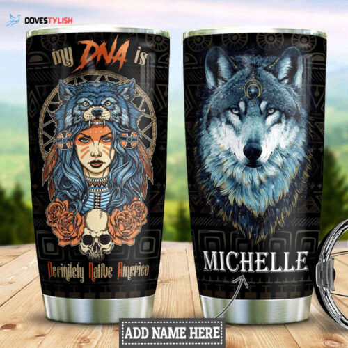 Custom Native American Stainless Steel Tumbler – Personalized Gift for Any Occasion