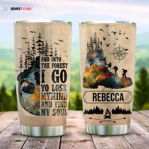 Customizable Hiking Skull Stainless Steel Tumbler – Personalized Outdoor Gear
