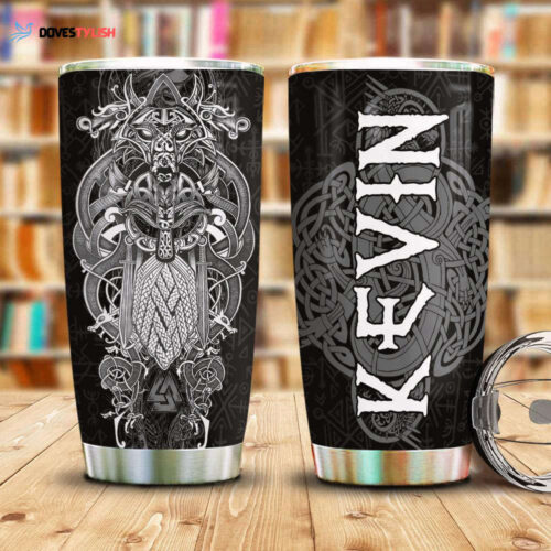 Viking Wolf Raven Metal Personalized Tumbler – Stainless Steel Style