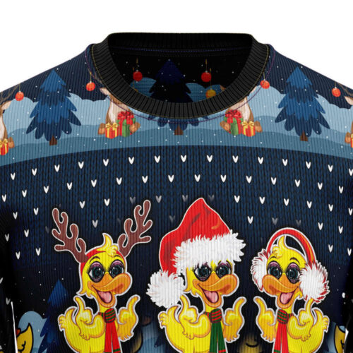 Cute Duck Quacker Ugly Christmas Sweater: Festive & Fun Holiday Attire