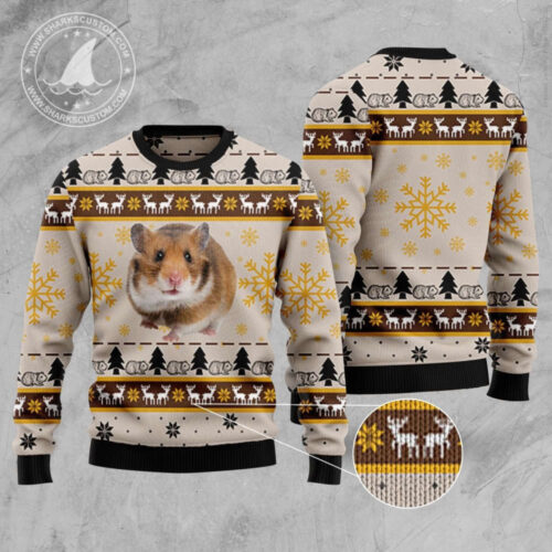 Cute Hamster D3009 Ugly Christmas Sweater – Perfect Gift for Christmas with Noel Malalan Signature