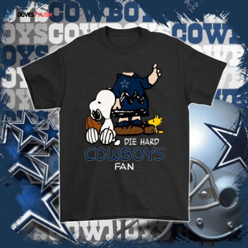 Dallas Cowboys Charlie and Snoopy T-Shirt: Perfect Gift for Die Hard Fans