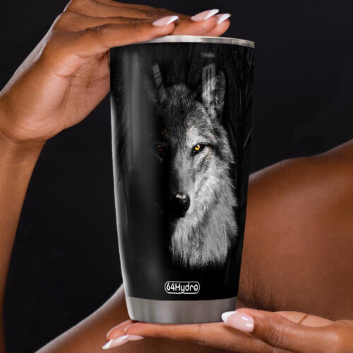 Engrave Your Style with Wolf Personalized Stainless Steel Tumbler