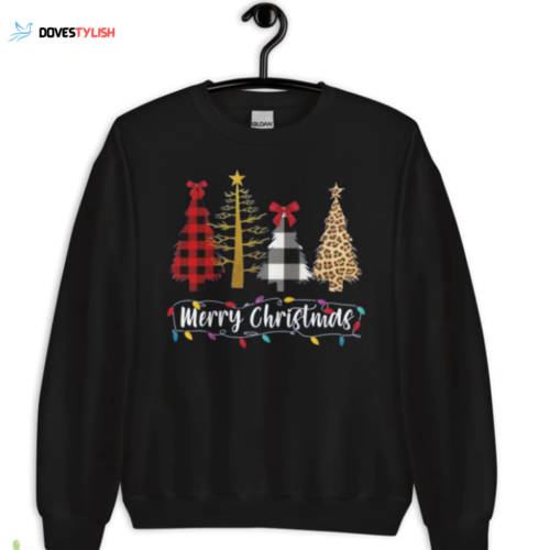 Festive Ladies Christmas Tree Shirts: Spread Holiday Cheer with Merry Christmas Designs