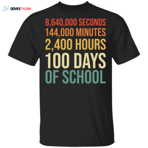 Fun Retro 100th Day of School Shirt for Preschool Kids and Teachers