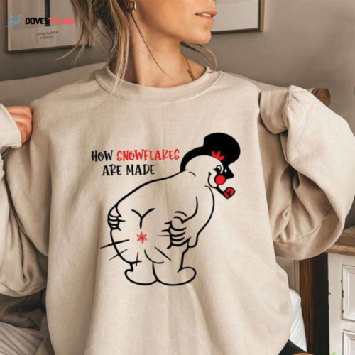 Get Festive with a Funny Snowman Christmas Sweatshirt – Cute Winter Sweater for Snowflake Lovers!