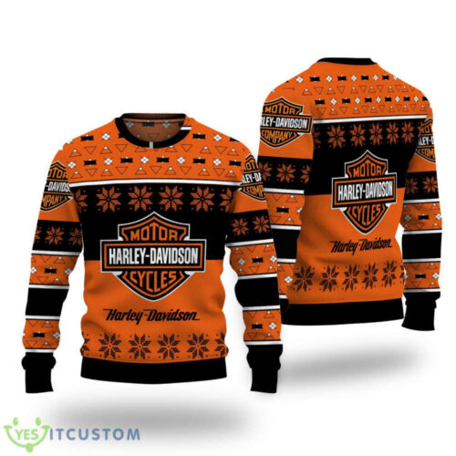 Get Festive with Harley-Davidson Snowflake Ugly Christmas Sweater