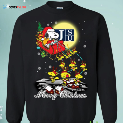 Get Festive with Jackson State Tigers Snoopy Santa Sweatshirt!