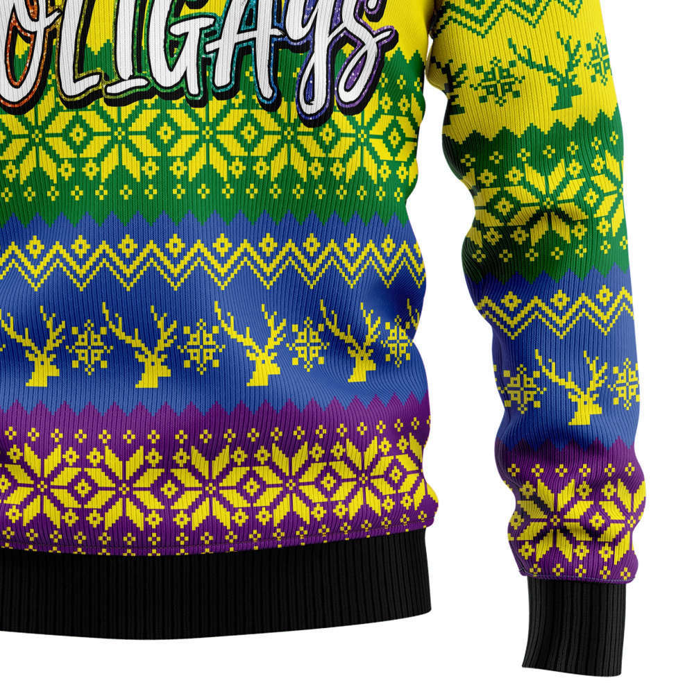 Get Festive with LGBT Gay Pride Happy Holigays Ugly Christmas Sweater