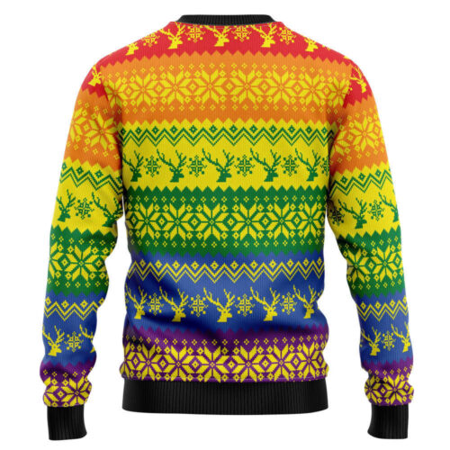 Get Festive with LGBT Gay Pride Happy Holigays Ugly Christmas Sweater