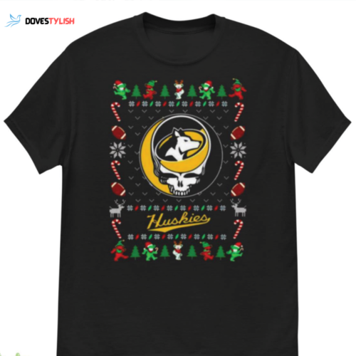 Get Festive with Michigan Tech Huskies Grateful Dead Ugly Christmas Shirt
