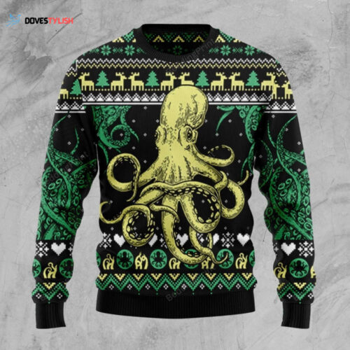 Get Festive with Octopus Cool Ugly Christmas Sweater – Unique and Fun Holiday Apparel