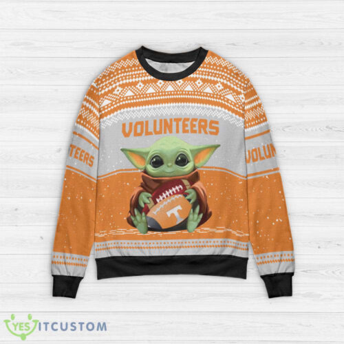 Get Festive with Tennessee Volunteers Baby Yoda Ugly Christmas Sweater