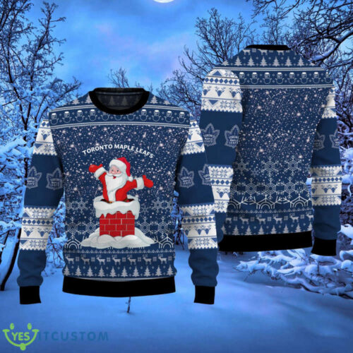 Get Festive with Toronto Maple Leafs Santa Claus Ugly Christmas Sweater