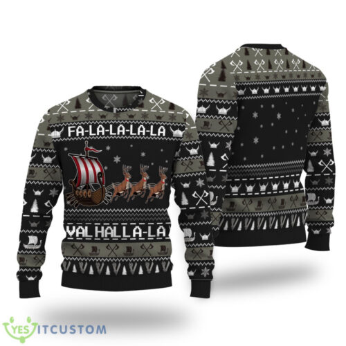 Get Festive with Viking Fa La La La Valhalla Sweater – Funny Ugly Christmas Sweater