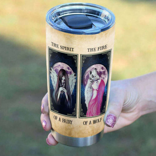 Girls Wolf Advice Steel Tumbler: Stylish & Durable Cup for On-the-Go