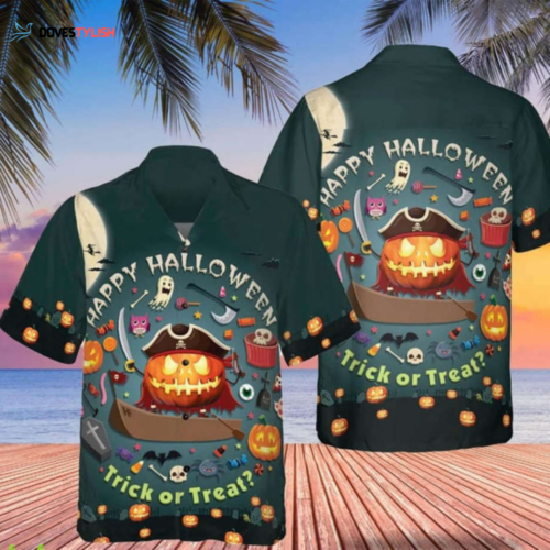 Halloween Trick Or Treat 3D Hawaiian Shirt: Perfect Summer Beach Gift for Men & Women