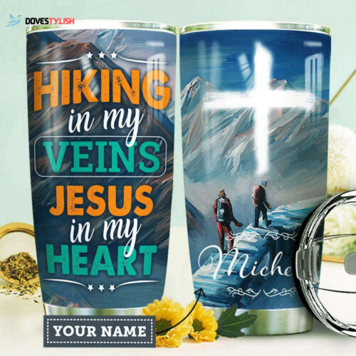 Hiking Faith Personalized Stainless Steel Tumbler: Customizable & Durable Outdoor Drinkware
