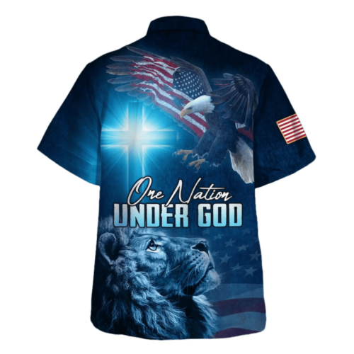 Jesus Christ Lion Eagle Hawaiian Shirt – Christian & American Design – Best Quality