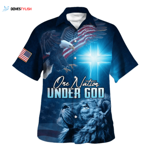 Jesus Christ Lion Eagle Hawaiian Shirt – Christian & American Design – Best Quality
