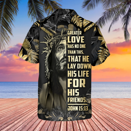 Jesus Hawaiian Shirts for Men – Casual Short Sleeve Jesus Shirt with Friend-inspired Design