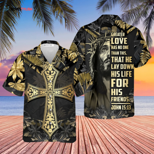 Jesus Hawaiian Shirts for Men – Casual Short Sleeve Jesus Shirt with Friend-inspired Design