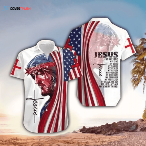 Jesus Is My Everything American Flag Hawaiian Shirt – Christian Shirts for Men & Women