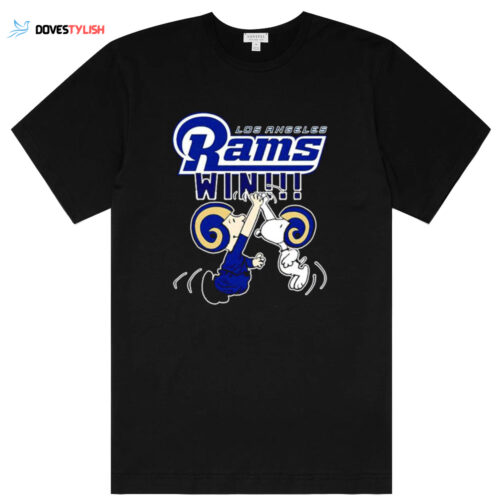 Los Angeles Rams High Five T-Shirt Gift – Charlie and Snoopy Collection
