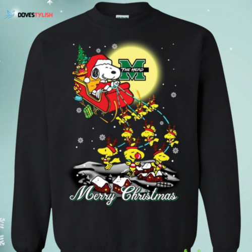 Brown Bears Snoopy Santa Claus Christmas Sweatshirt: Festive Sleigh Design