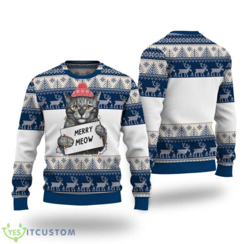 Meowy Christmas Gift: Cat Merry Meow Ugly Christmas Sweater