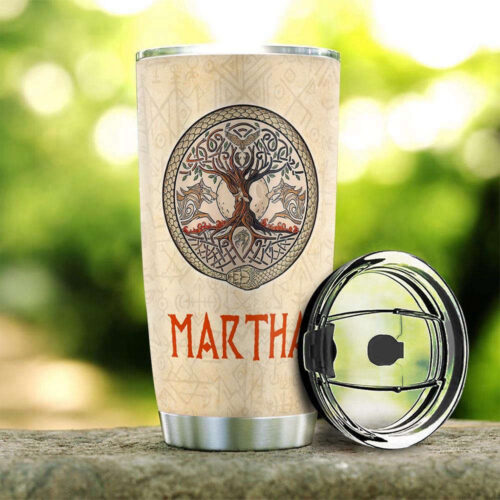 Personalized Viking Stainless Steel Tumbler: Perfect Gift for Wife