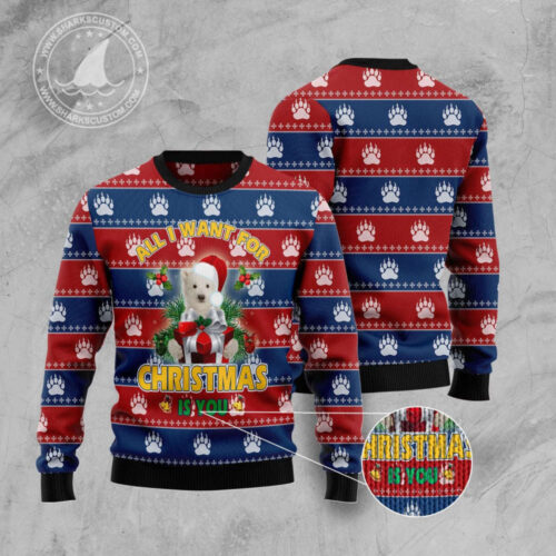 Polar Bear All I Want Christmas Ugly Sweater – Festive & Fun Holiday Apparel