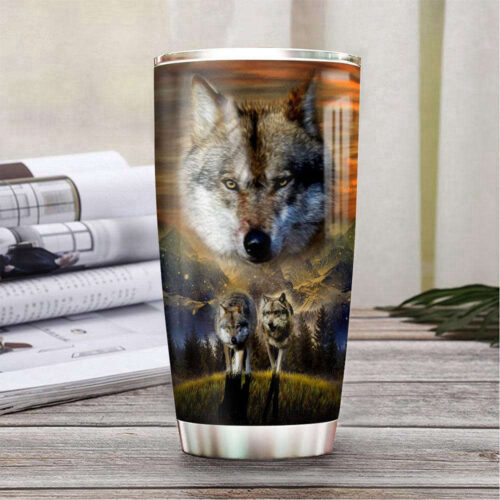 Premium Wolf Stainless Steel Tumbler – Personalized & Durable