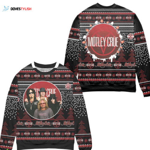 Rock Music Christmas Mötley Crüe Fans Ugly Sweater: Festive Attire for Holiday Celebrations