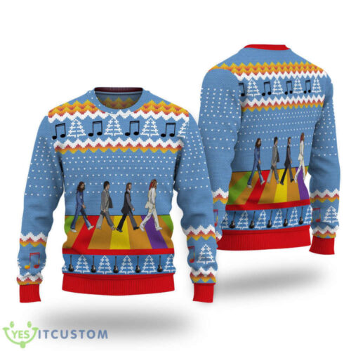 Rock the Holidays with Beatles Hippie Style Ugly Christmas Sweater