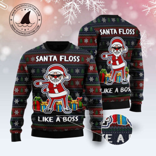 Santa Floss TY2310 Ugly Christmas Sweater – Perfect Holiday Gift Noel Malalan – Christmas Signature