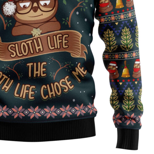 Sloth Life Ugly Christmas Sweater: Festive Fun with Cozy Comfort