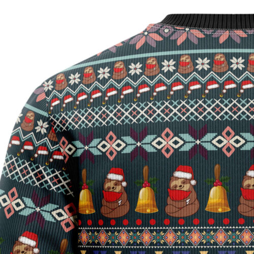 Sloth Life Ugly Christmas Sweater: Festive Fun with Cozy Comfort