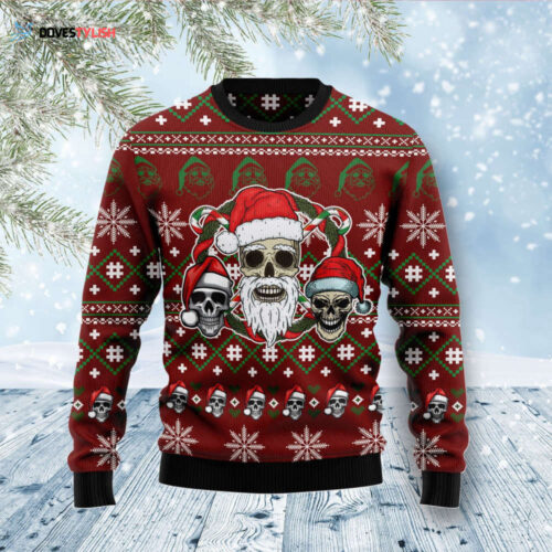 Spook up the Holidays with Santa Skull: Ugly Christmas Sweater